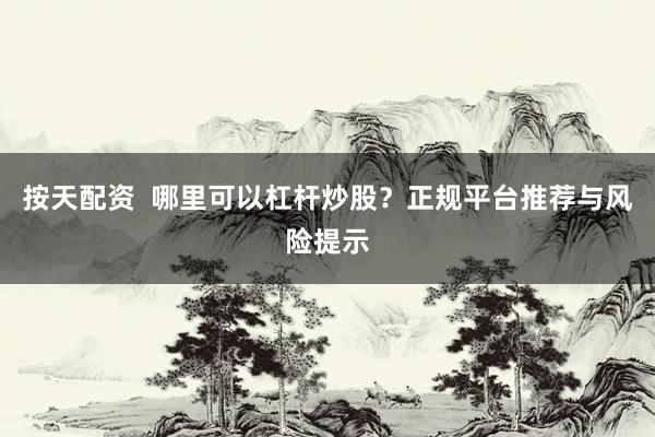 按天配资  哪里可以杠杆炒股？正规平台推荐与风险提示