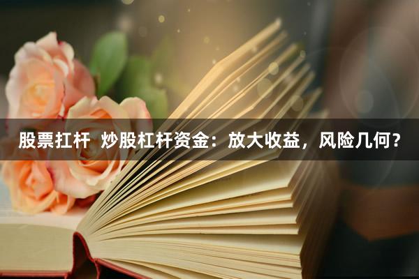 股票扛杆  炒股杠杆资金：放大收益，风险几何？