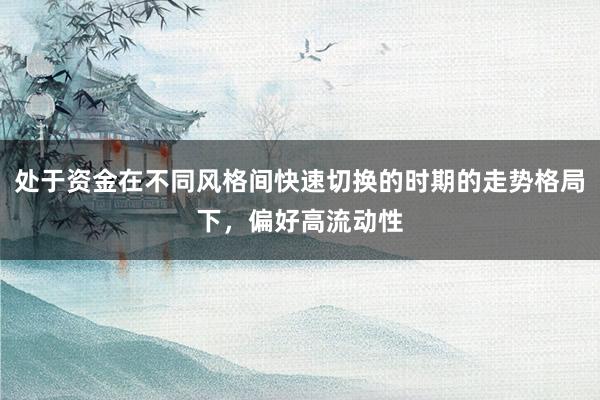 处于资金在不同风格间快速切换的时期的走势格局下，偏好高流动性
