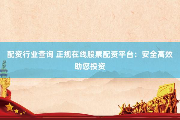 配资行业查询 正规在线股票配资平台：安全高效助您投资