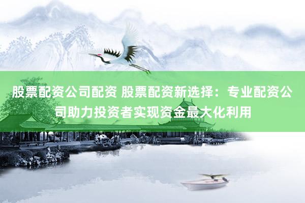 股票配资公司配资 股票配资新选择：专业配资公司助力投资者实现资金最大化利用