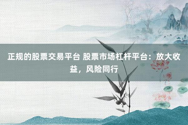 正规的股票交易平台 股票市场杠杆平台：放大收益，风险同行